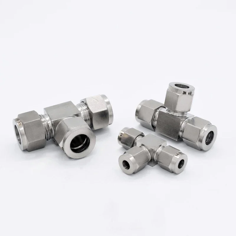 

Stainless steel sleeve tee joint instrument gas source copper pipe equal diameter quick insertion