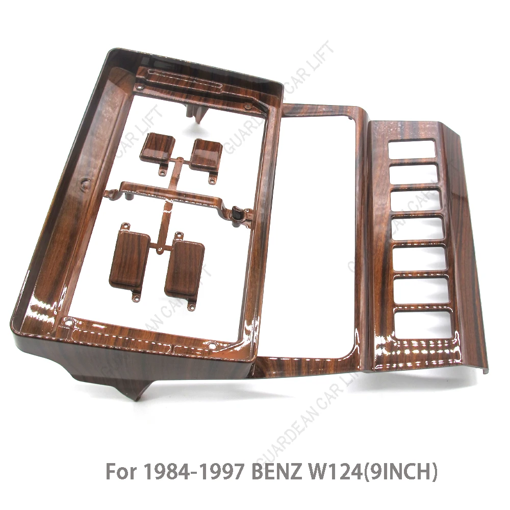 9 بوصة راديو السيارة Fascias ل 1984-1997 بنز Clase E W124 أندرويد إطار ستيريو لاعب 2 الدين رئيس وحدة لوحة داش تقليم
