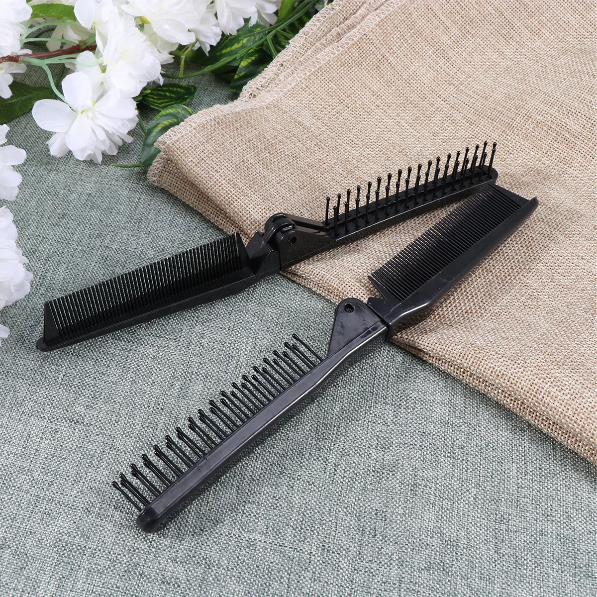 

5Pcs Anti-Static Folding Comb Set Red Portable Double Head Hair Comb for Travel Salon Hair Tools Mini Compact Design