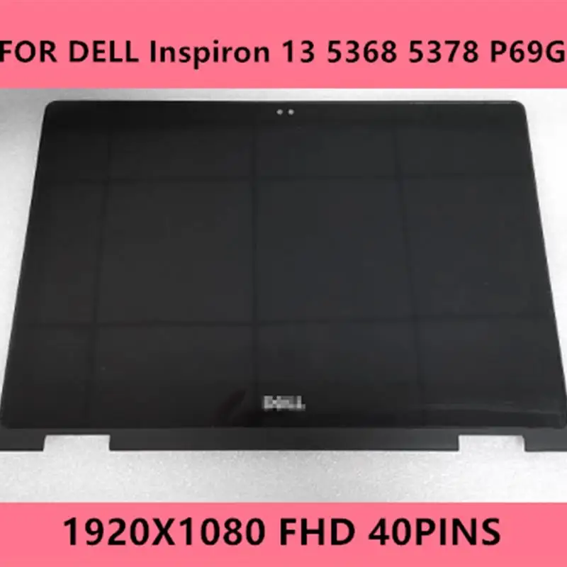 2025 New WITH FRAME 13.3'' LCD Display Panel Touch Glass Digitizer Screen Assembly For DELL Inspiron 13 5000 5368 5378