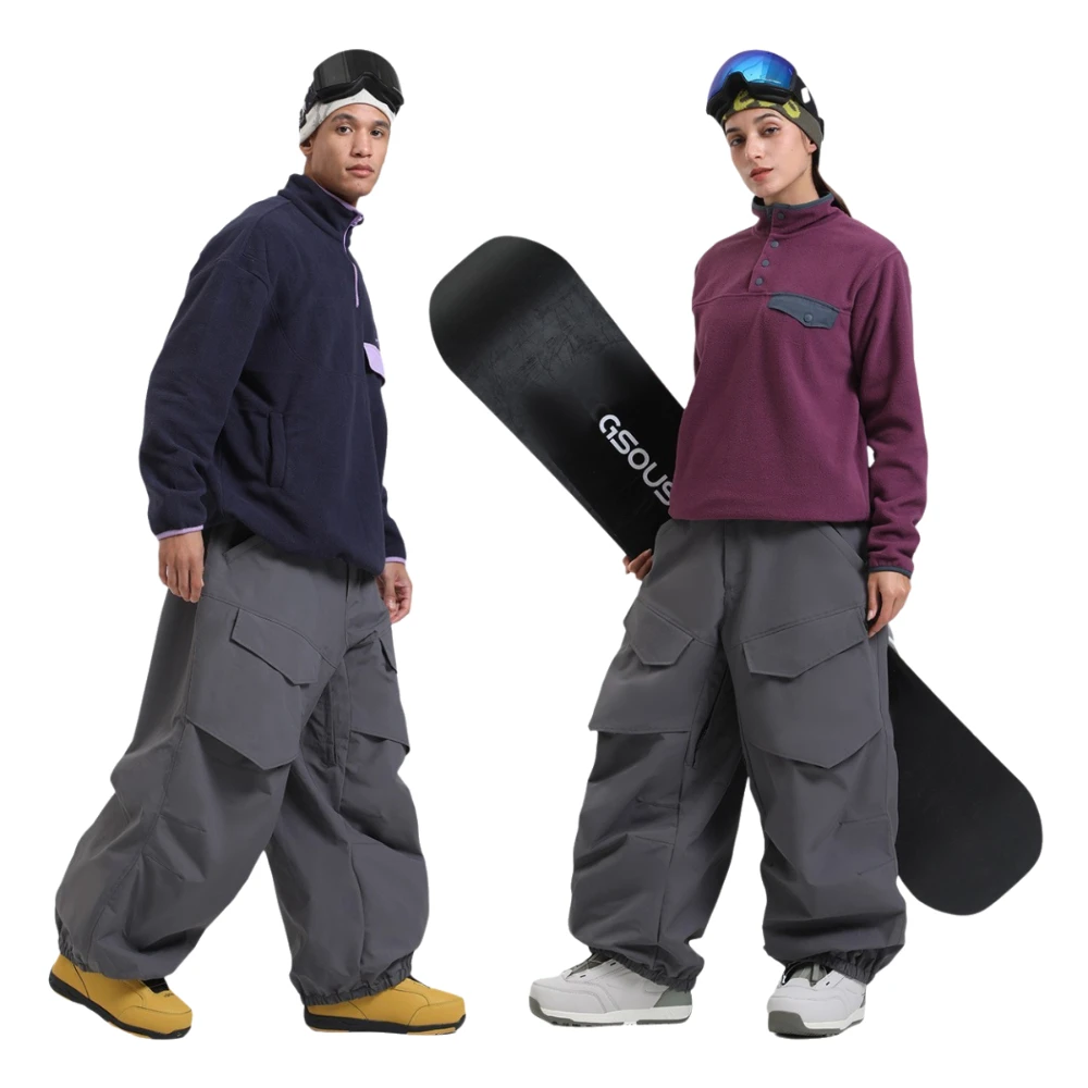 Gsou Snow pantalons de Ski amples en plein air coupe-vent résistant à l'usure chaud respirant pantalons de sport sports de plein air vêtements imperméables