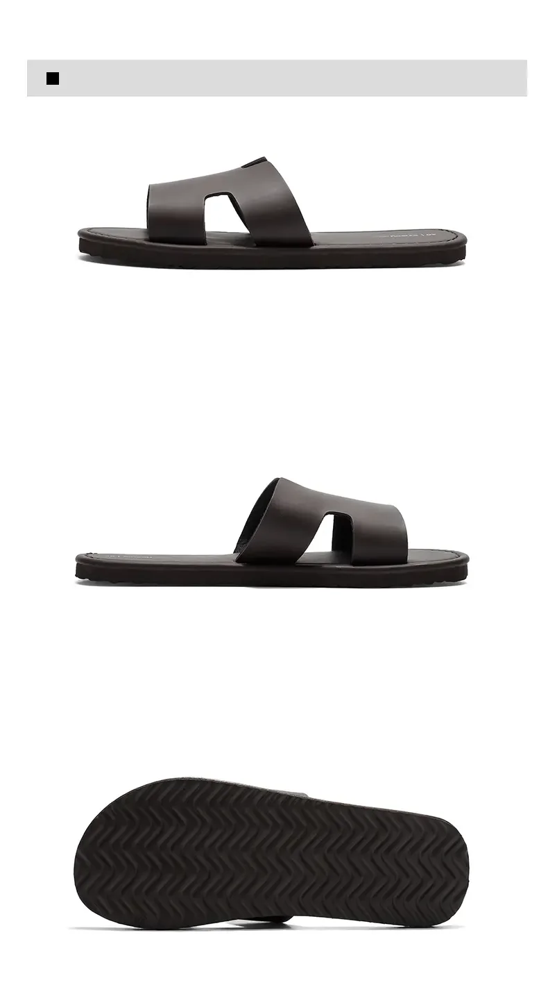 Men's One Strap Roman Sandals Slippers, Cross Border Fashion Casual Slides Plus Size Large Size Outdoor Shoes
