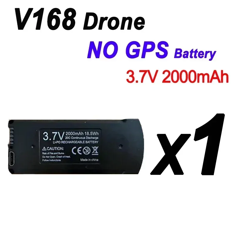 Batterie de rechange pour importateur quadrirotor RC V168 Pro Max, pièces et accessoires d'origine, GPS, 7.4V, 3000mAh, 3.7V, 2000mAh