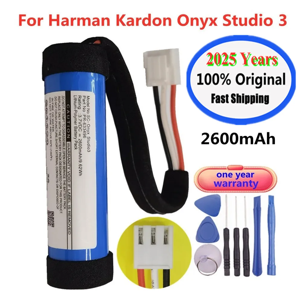 2025 Years PR-633496 100% Original Battery For Harman Kardon Onyx Studio 3 Studio3 Speaker Player Battery Batteries Bateria