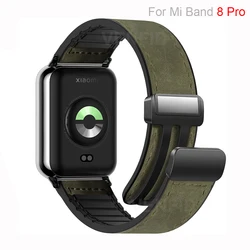 Magnetic Silicone Leather Band For Xiaomi Mi Band 8 Pro Soft Sports Women Men Watch Bracelet Strap Belt For Redmi Watch 4 Loop