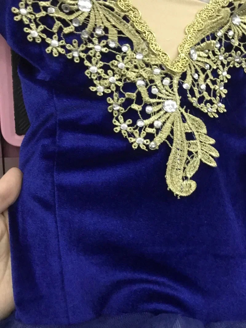

Royal Blue Ballerina Dress Girls Ballet Skirt Long Dance Dress For Children Women Performance Costumes Girls Sling Belly Dance