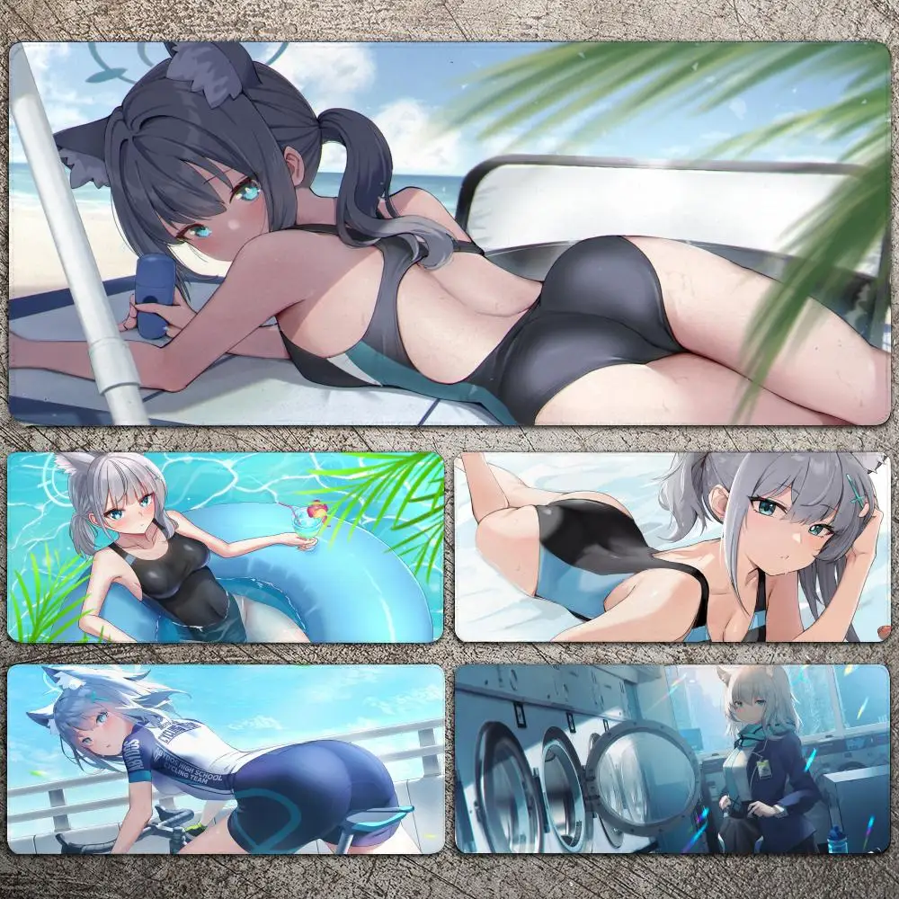 

Sunaookami Shiroko Blue Archive Anime Girl Mousepad Large Gaming Mouse Pad LockEdge Thickened Computer Keyboard Table Desk Mat