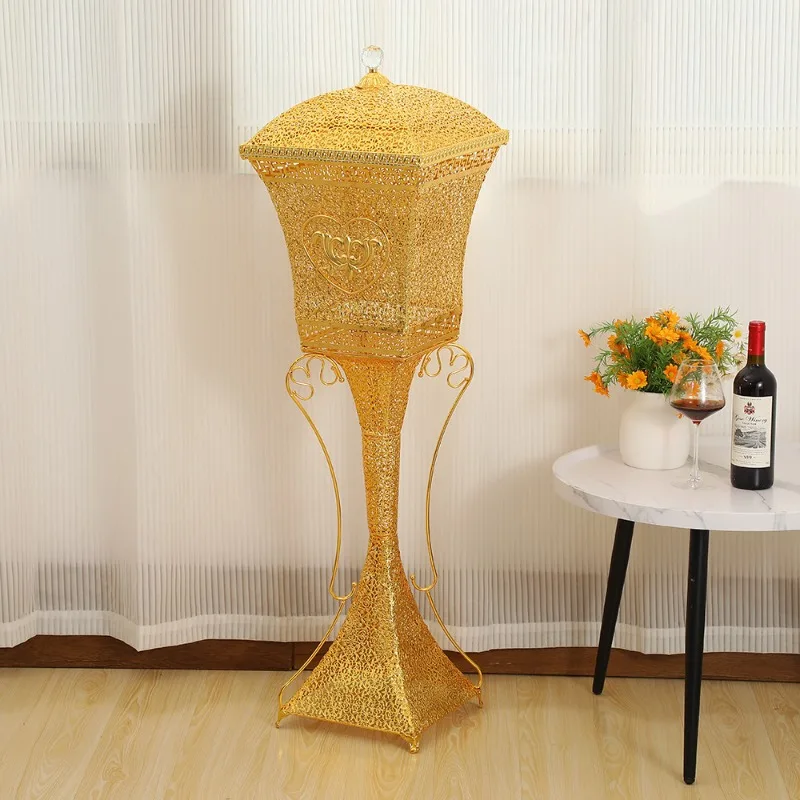 Gold Ornate Iron Incense Burner Censer Arab Home Decor Carved Hollow Out Vintage