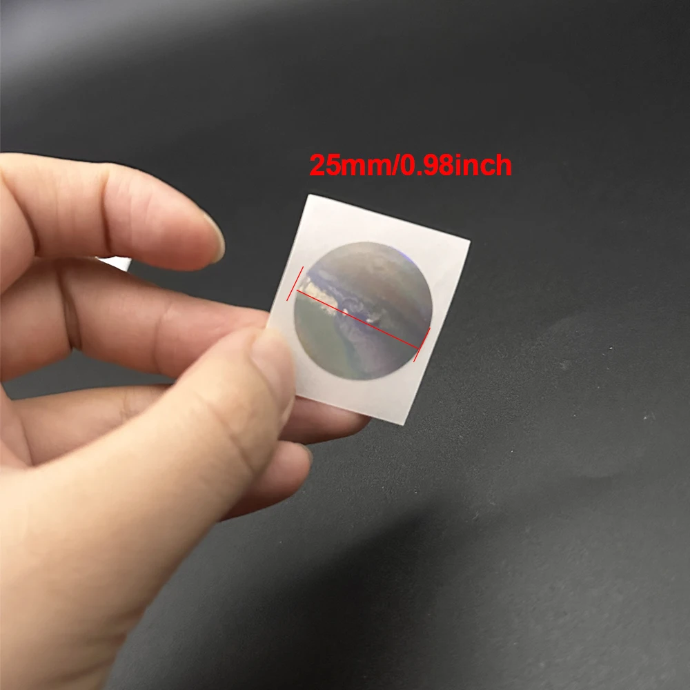 NFC laser anti-counterfeiting label NFC Ntag215 Chip 13.56MHz  25mm Waterproof Advanced Laser Material Programmable NFC Tags