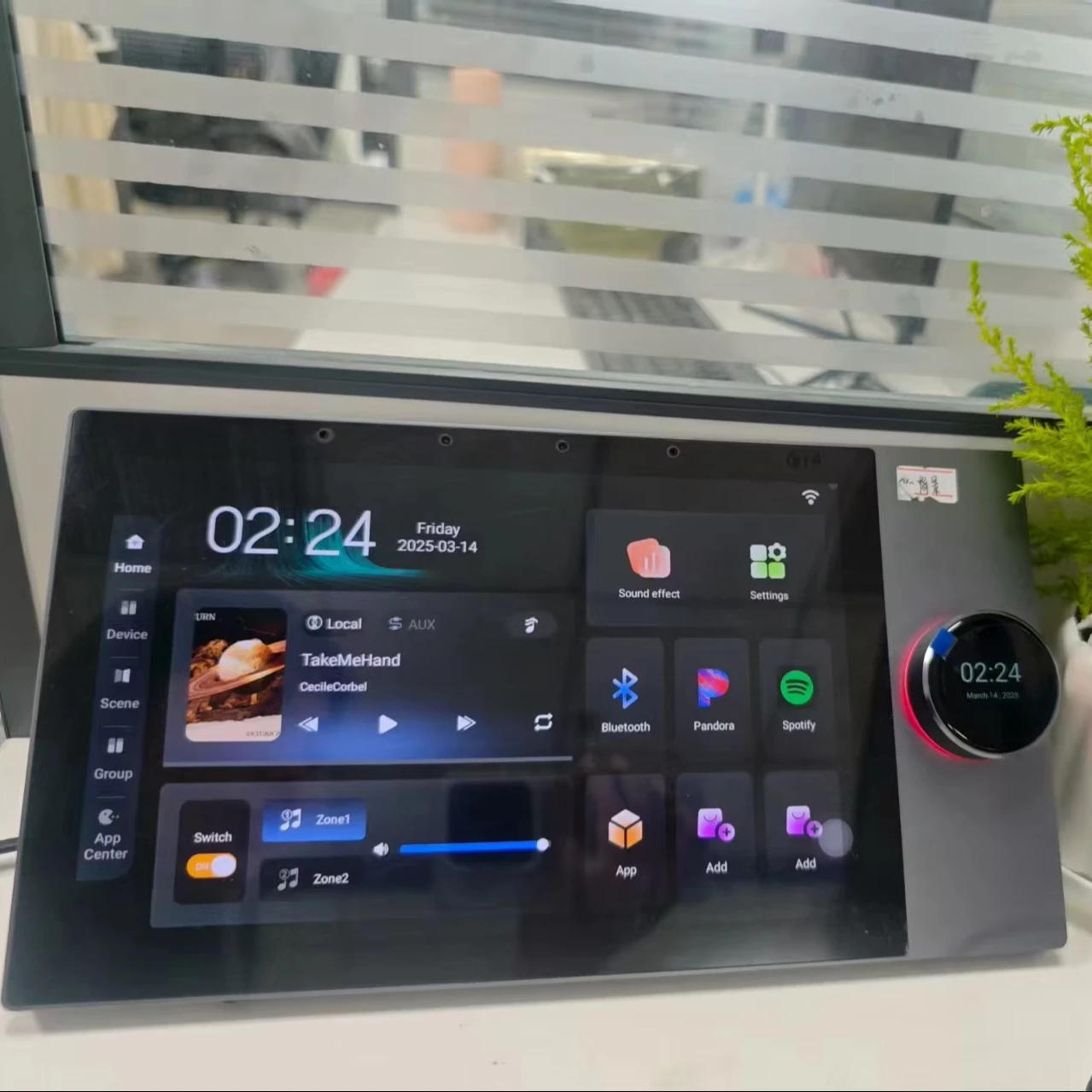 Tu ya  10 Inch Smart Home Central Control Screen with IPS Display WIFI App Controlled ZIGBEE Two Zone Host Background Music