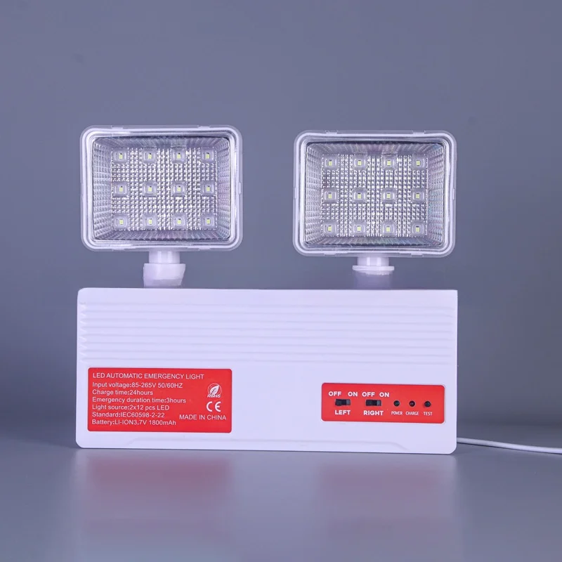 shineknot-led高輝度非常灯-緊急時3時間自動点灯-デュアルヘッド照明-360度-°-回転ランプヘッド