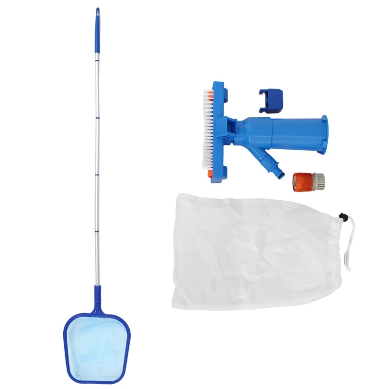 

Clean Pool Swimming Pool Leaf Skimmer Net With Telescopic Aluminum Pole With Fine Mesh Netting Basket