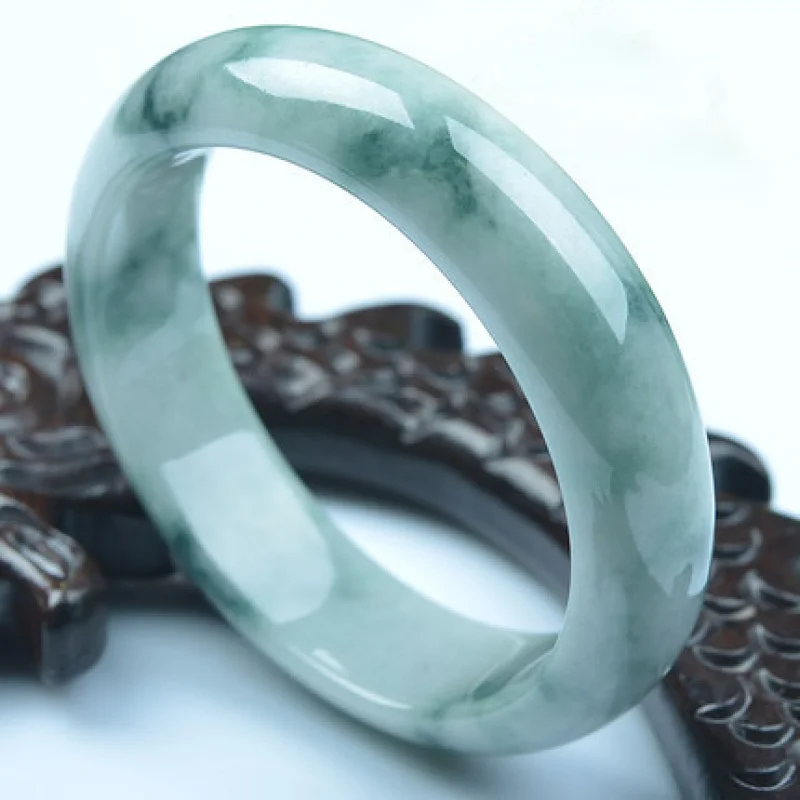 

Waxy Floating Flower Jadeware Factory Direct Sales Jade Bracelet Exquisite and Elegan