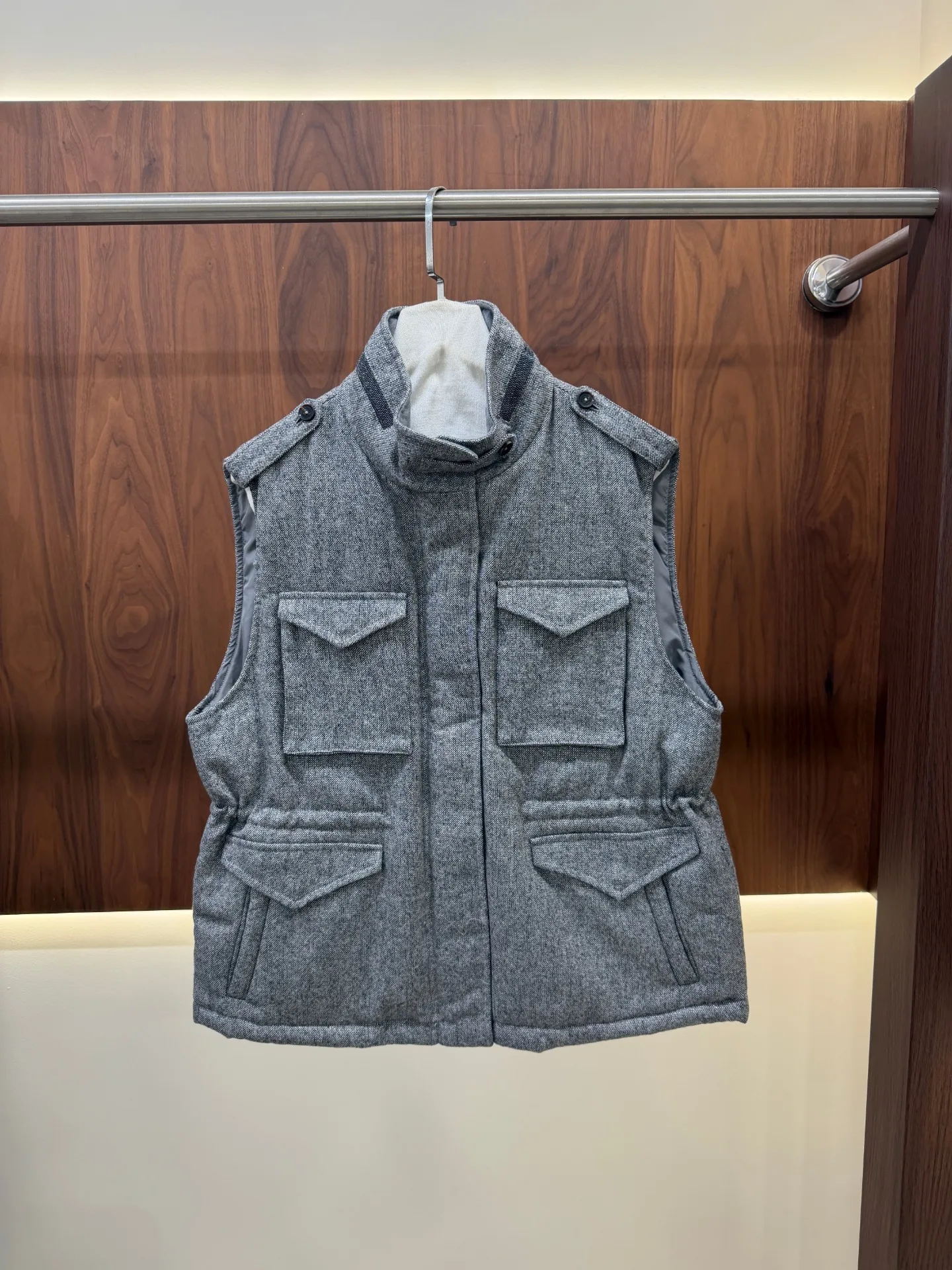 Gilet utilitaire en laine méla - Women'S Fashion Utility Vest avis et prix