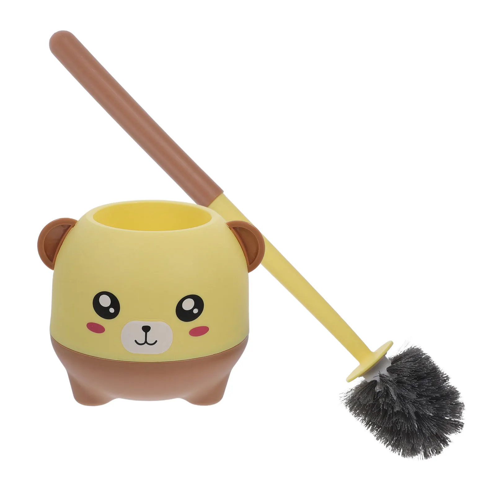 

Toilet Bowl Brush Animal Shape Hanging No Drill Wall Mount Bathroom Cleaning Supply Soft Dense Bristle Toilet Brush