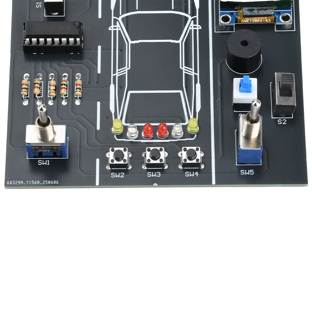 

DC 5V DIY Car Driving Simulation Soldering Practice Kit Car Driver Simulator Solder Project for Students Learn