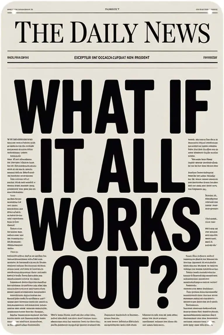 Inspirational Quote Typography Poster Tin Sign What If It All Works Out Motivation Vintage Metal Signs Wall Decor for Kitchen Ba
