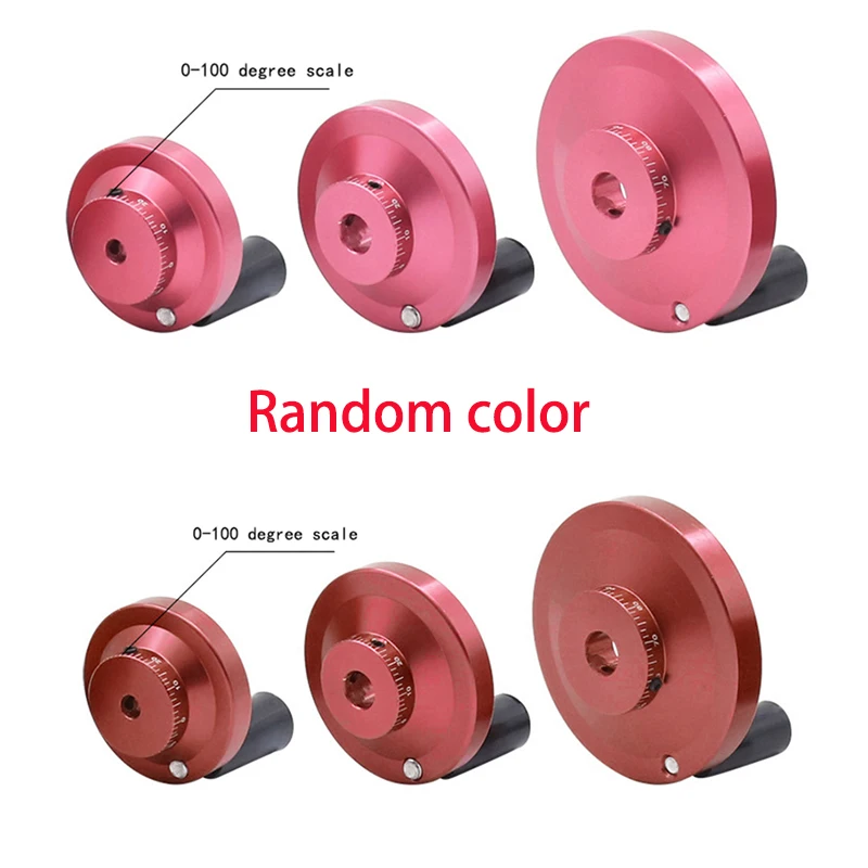 Aluminum alloy hand wheel machine tool crank le DIY lathe rotary top wire fixed light hole machinery accessories