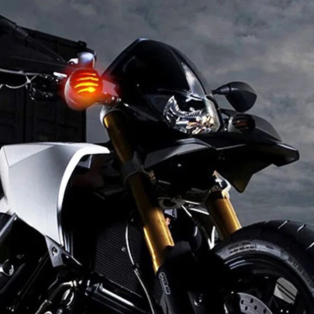 دراجة نارية LED مصباح إشارة الرجعية شواء مؤشر الاتجاه ضوء LED بدوره مؤشر الضوء ل هارلي سبورتستر لياماها بوبر