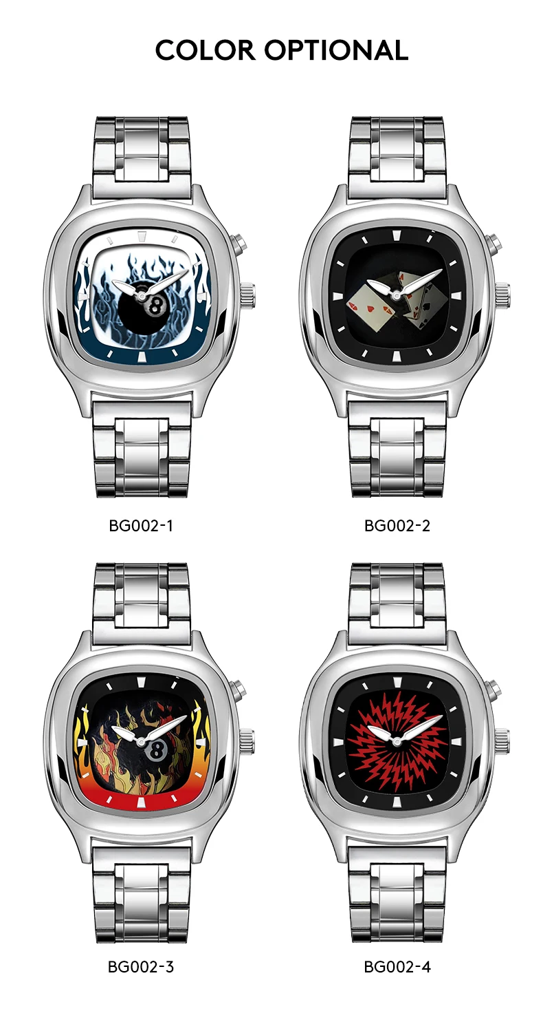 سنوكر 8-كرة كرة سوداء ساعة إبداعية رائعة y2k ins نمط مؤشر رقمي مزدوج عرض ساعة كوارتز relojes para hombres