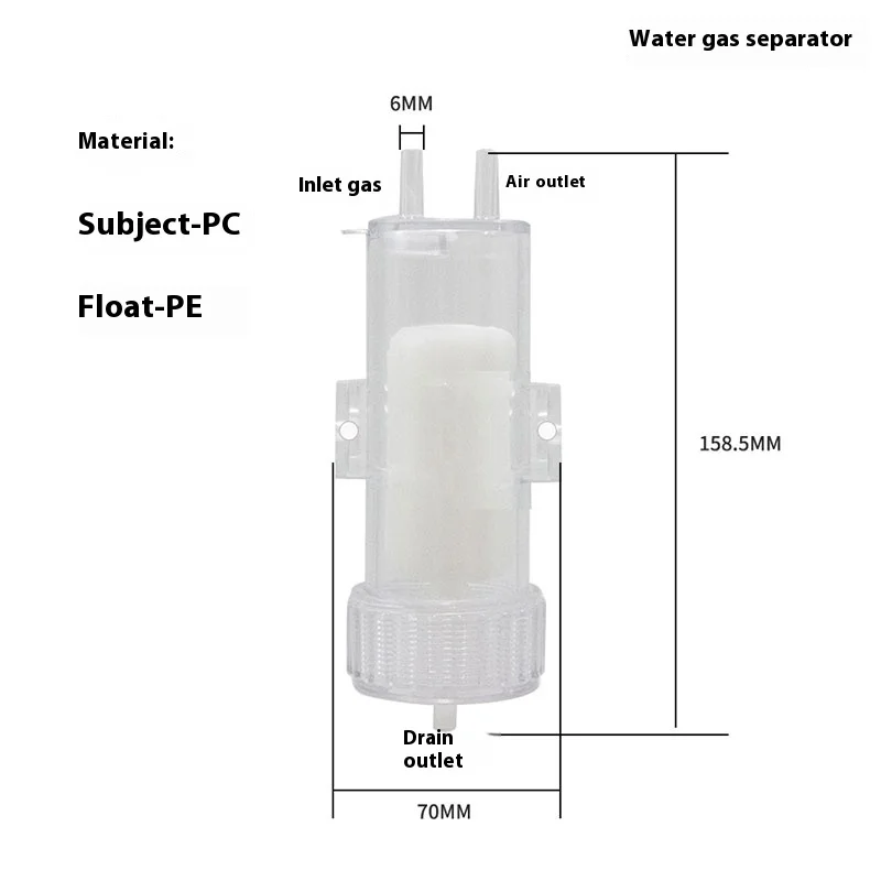 6mm/8mm Hydrogen Producing Machine Water Gas Separator Gas Liquid Separation Device