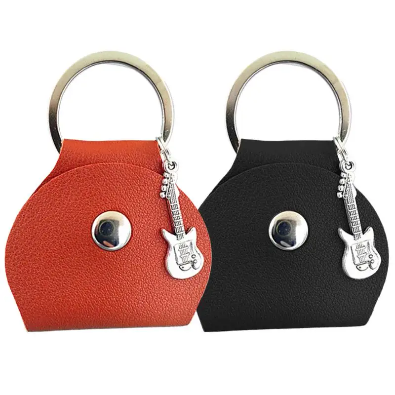 Guitar Picks Bag Guitar Picks Holder Keychain Pendant Small And Portable Guitar Plectrums Bag For School Concert Stage