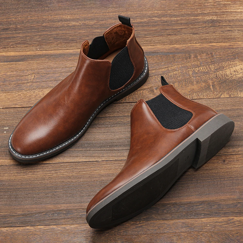 40~46 Men Chelsea Boots Brand Retro Comfortable Fashion Men Boots