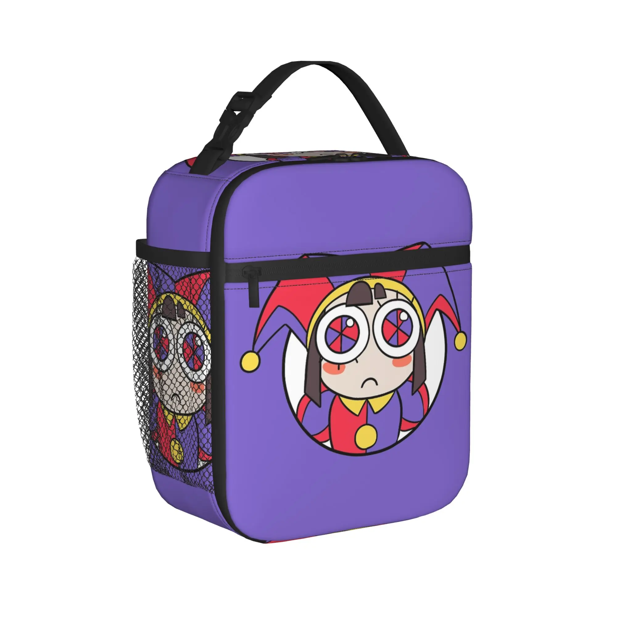 Pomni Head Thermal Insulated Lunch Bags for Work Cartoon Digitals Circus Portable Food Bag Container Thermal Cooler Food Box
