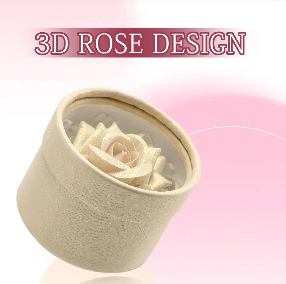 SAM SUGAR 3D Rose Blush Highlighter Natural Glow Petal Shape Easy Blend Nude Cheek Color Portable Face Contour for Women