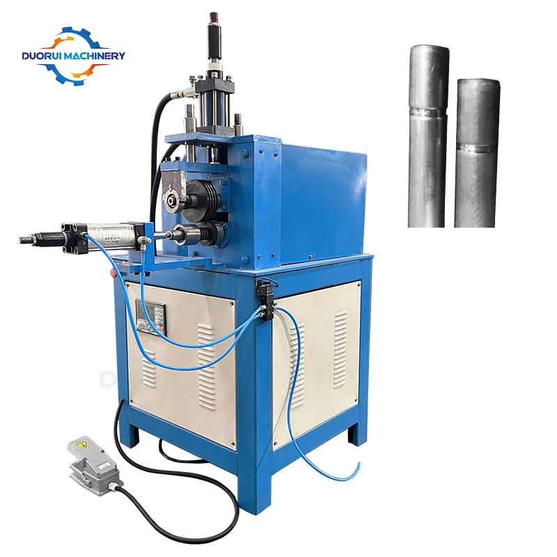 High Security Automatic Short Cylindrical Tube Round  Copper Aluminum Pipe Thread Rolling Machine 20/min