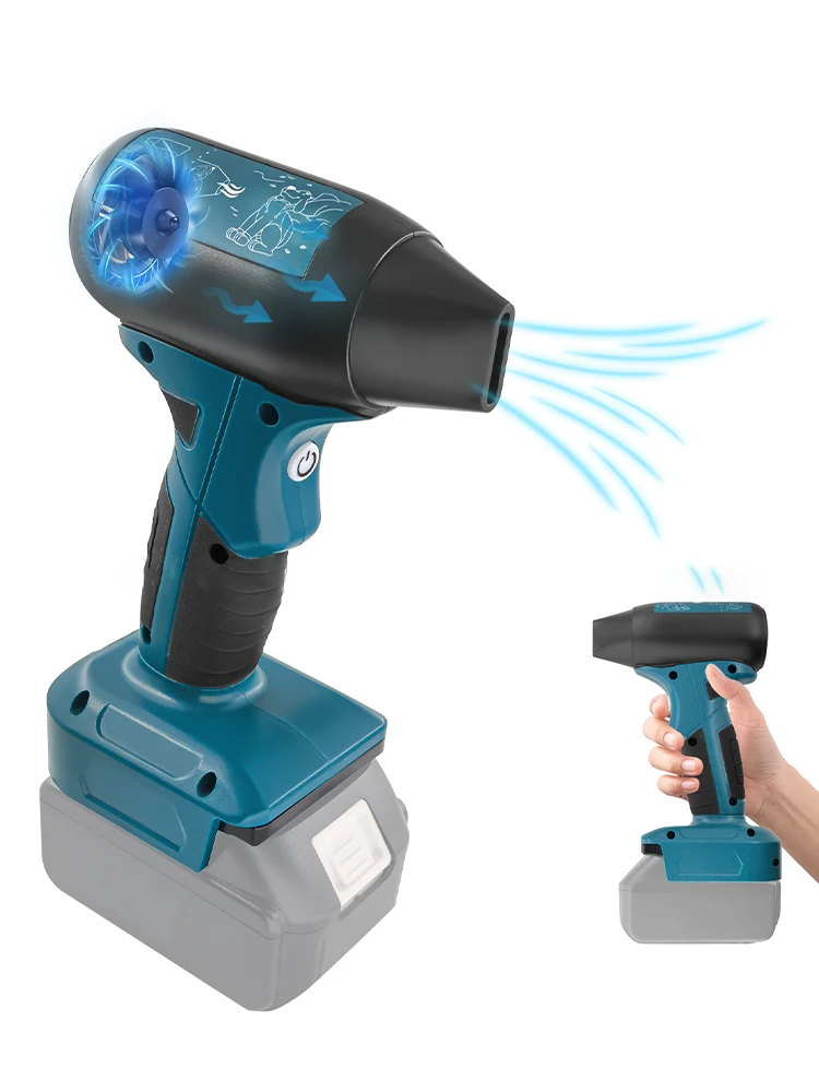 

Mini Jet Blower fanPortable Violent Turbo Fan 130000RPM 4-Speed Wireless High Speed Handheld Fan for Makita/Milwaukee/Dewalt