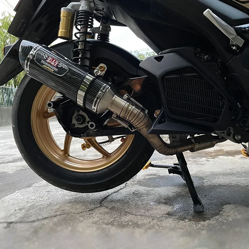 370mm Motorcycle Exhaust Pipe Modified With Stainless Steel Devil Long Ninja Kawasaki Huanglong Chunfeng Imitation