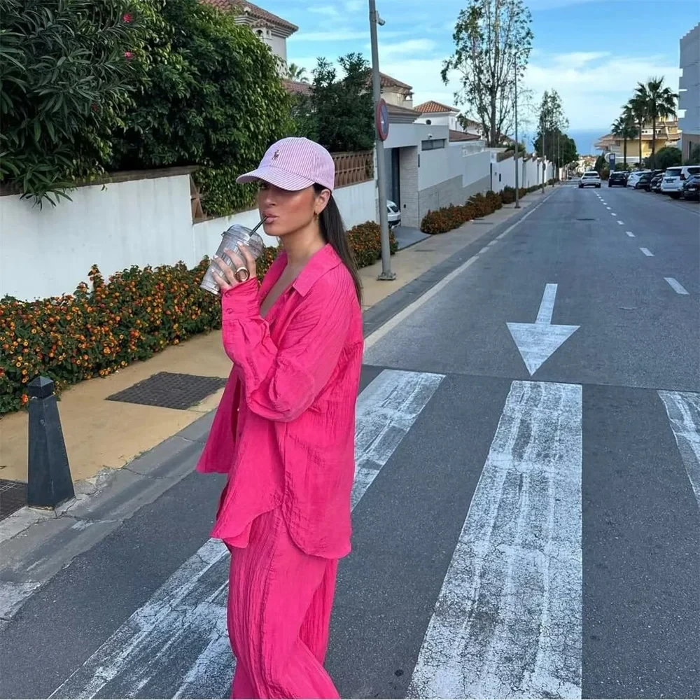 

Women's casual 2024 summer new style temperament fashionable casual versatile 5 original fabric wrinkle wrap style pants