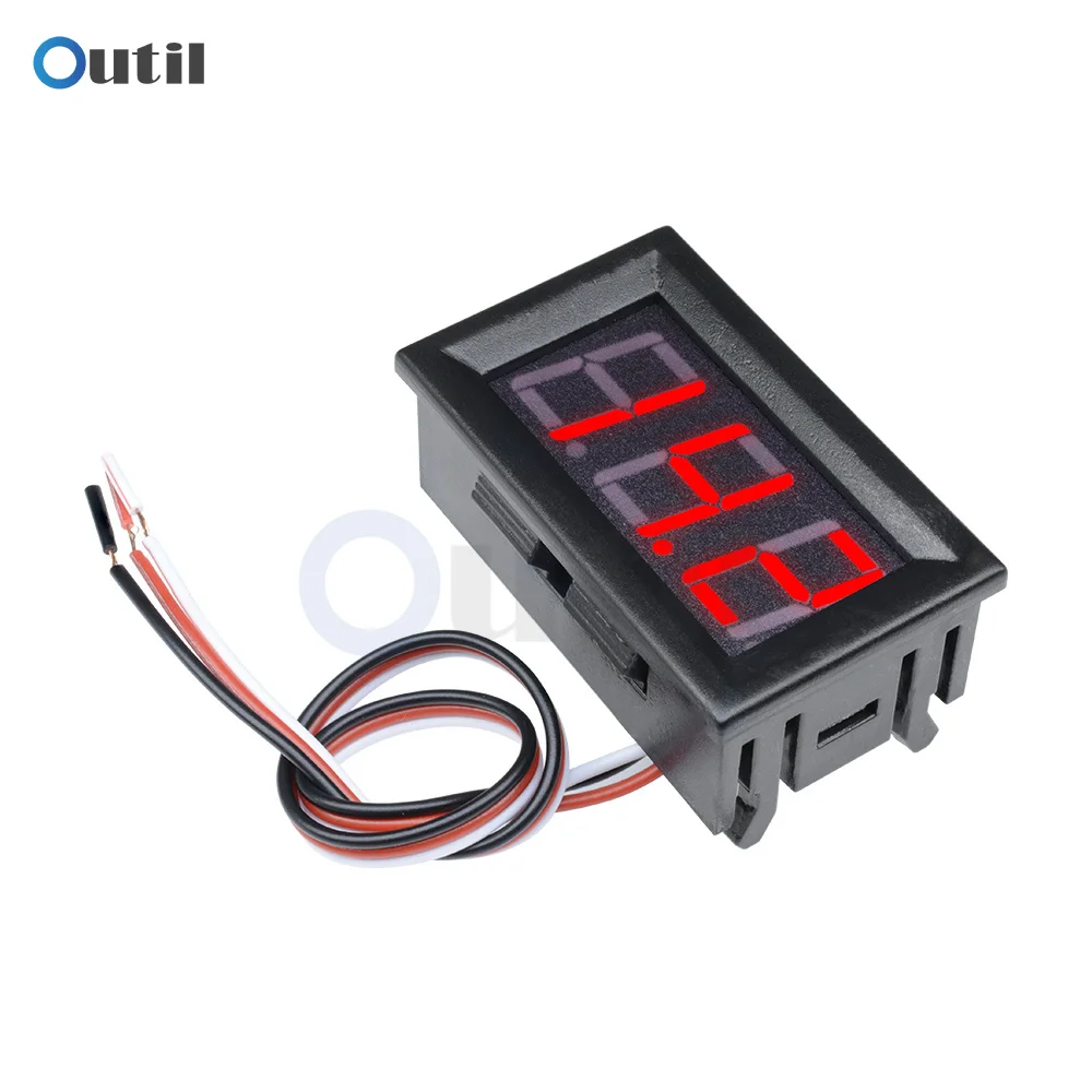 0.56 Inch DC LED Digital Voltmeter 0-30V Voltage Digital Ammeter 3 Wires Voltmeter Volt Panel Tester Meter For Motorcycle Car