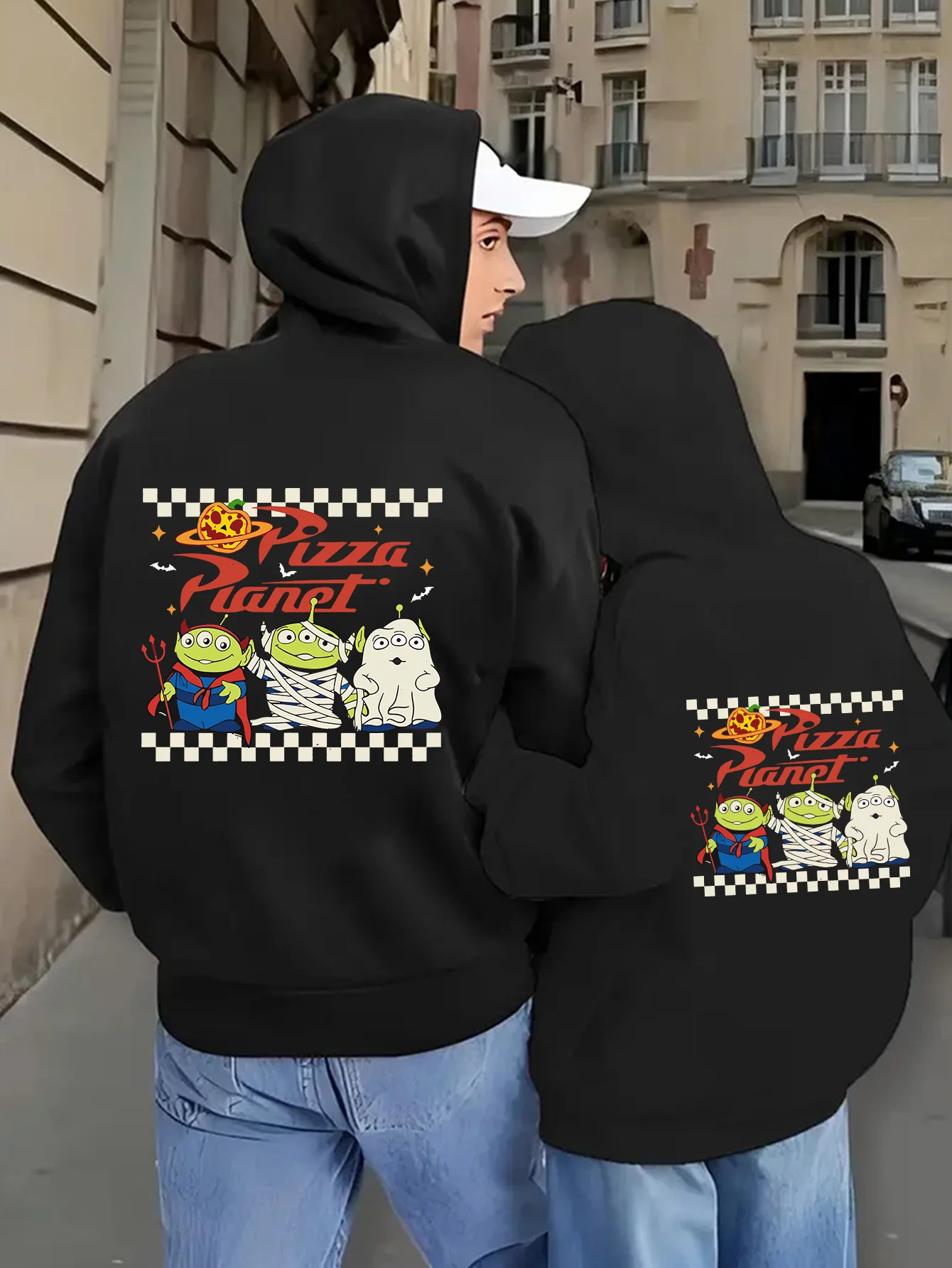 

Свитер с капюшоном для пары «История игрушек Диснея», мужской и женский пуловер с длинными рукавами, осенне-зимний удобный повседневный наряд