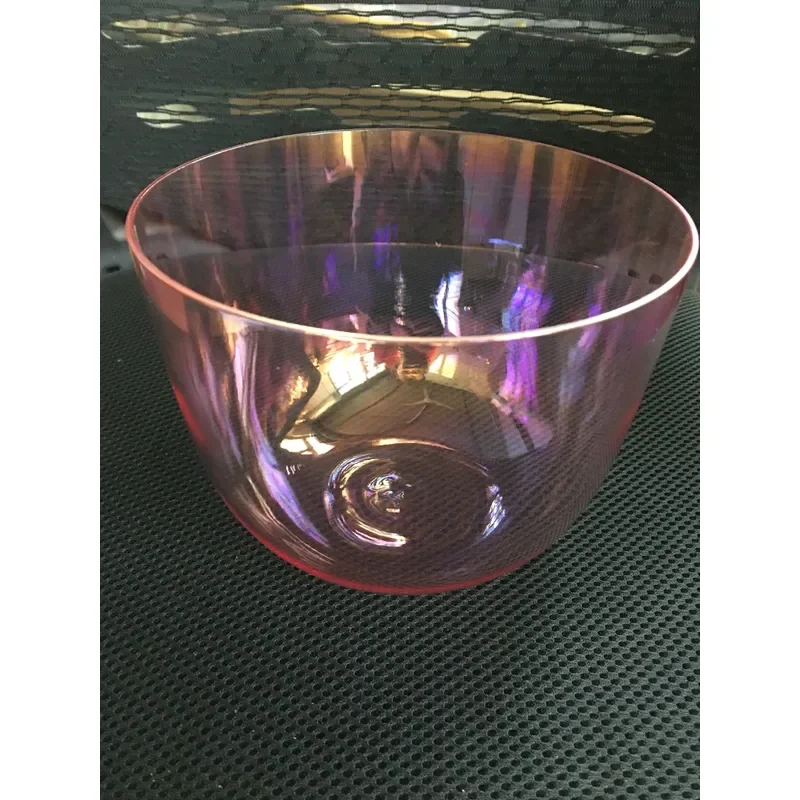 STAR LIN KUP 8.5 Inch Purple Crystal Singing Bowl Deep Tone Lower Frequency 2nd Octave B Note Crown Chakra Healing Meditation