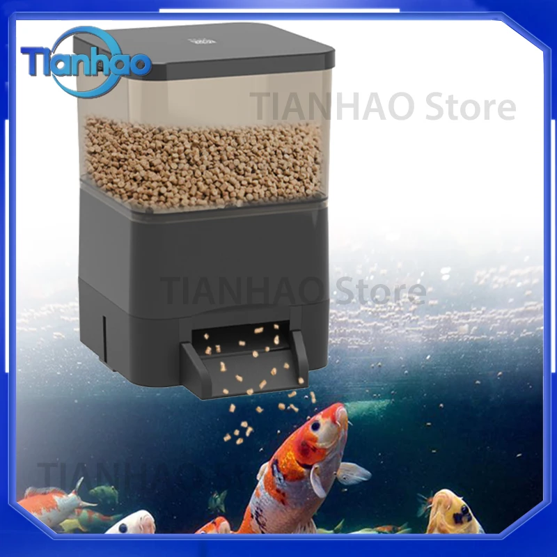 Wifi Smart Automatic Fish Feeder Machine for Luxury Auto Fish Dispenser Feed Pellet Shrimp Turtle and Other Fish