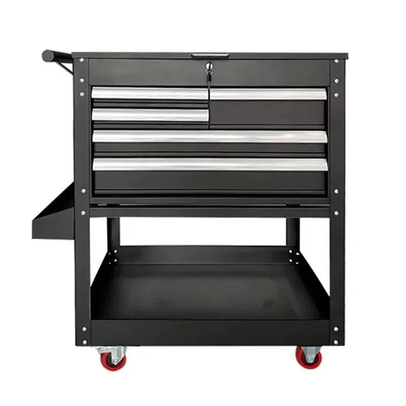 Customizable 5-Drawer Tool Cart Stainless Steel Aluminum Powder Coated Tool Cabinet with Iron Handle ODM Supported for Storage