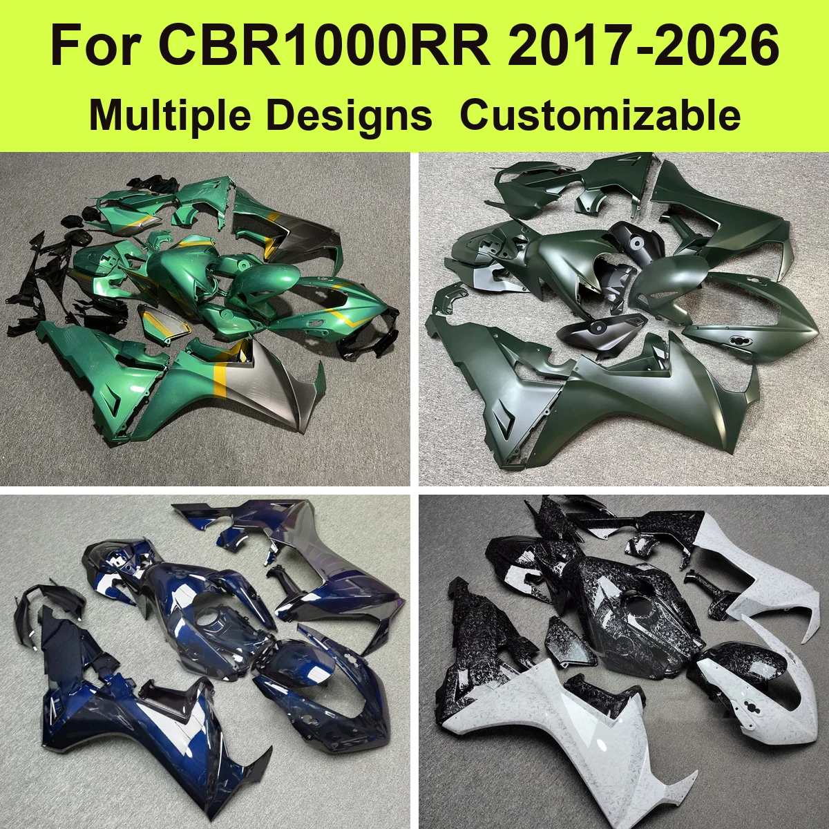 Custom Fairing Kit fit for Honda CBR 1000RR 2017-2026 SC77 1000cc Injection Moulding ABS Bodywork Panels Cowling Cases