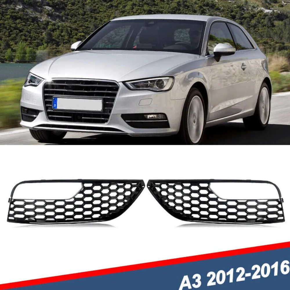 

For Audi A3 Standard Bumper 2012-2016 Front Fog Light Lamp Grille Grill Cover United States