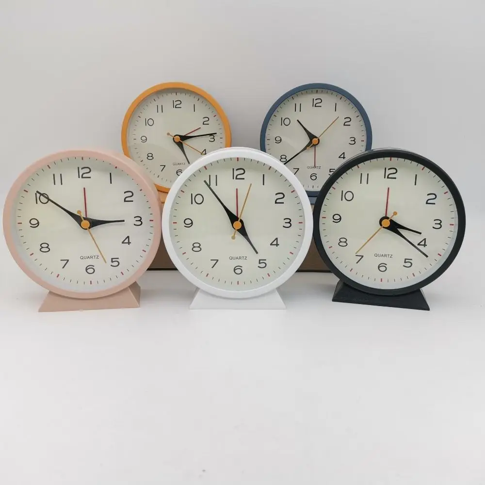 Simple Children's Alarm Clock Night Light Cartoon Time Planning Clock Portable Battery Operated Desk Clock Students Learning