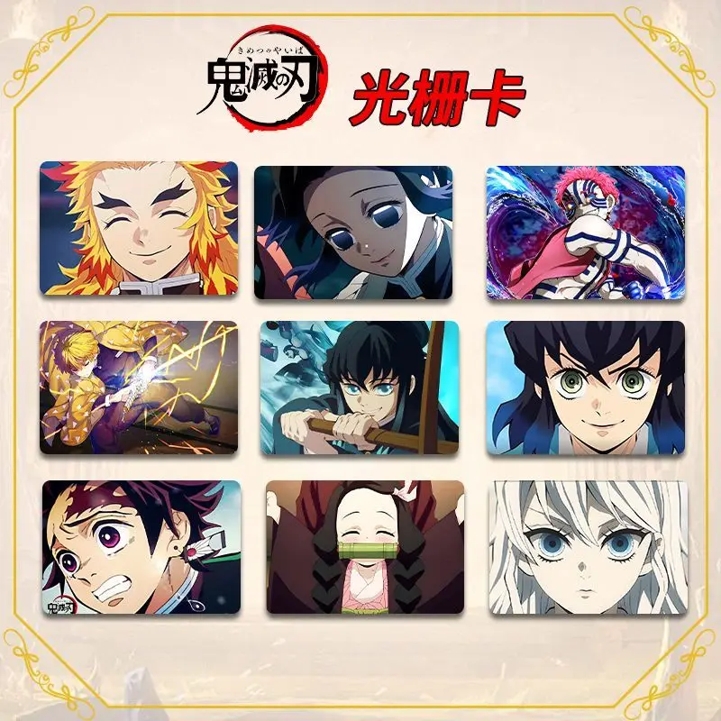 

Creative Demon Slayer Cards Tanjirou Anime Action Figure Cartoon Grating Card Cute Toys Children Birthday Gift Anime Merchandise