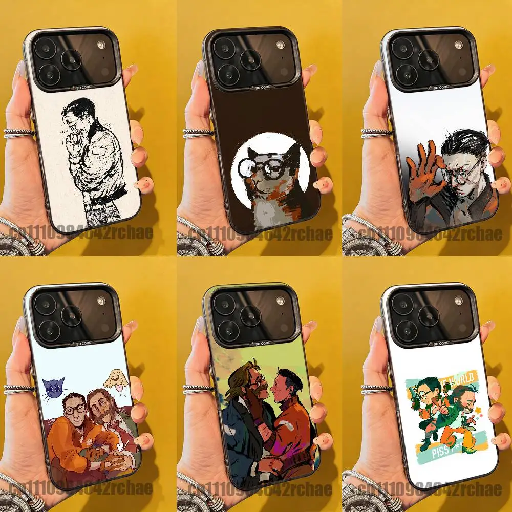 For Disco Elysium Kim Kitsuragi Harrier Du Bois Phone Case For iPhone 18 14 16 12 15 13 17 11 Pro Max Plus Grey Silver Cover