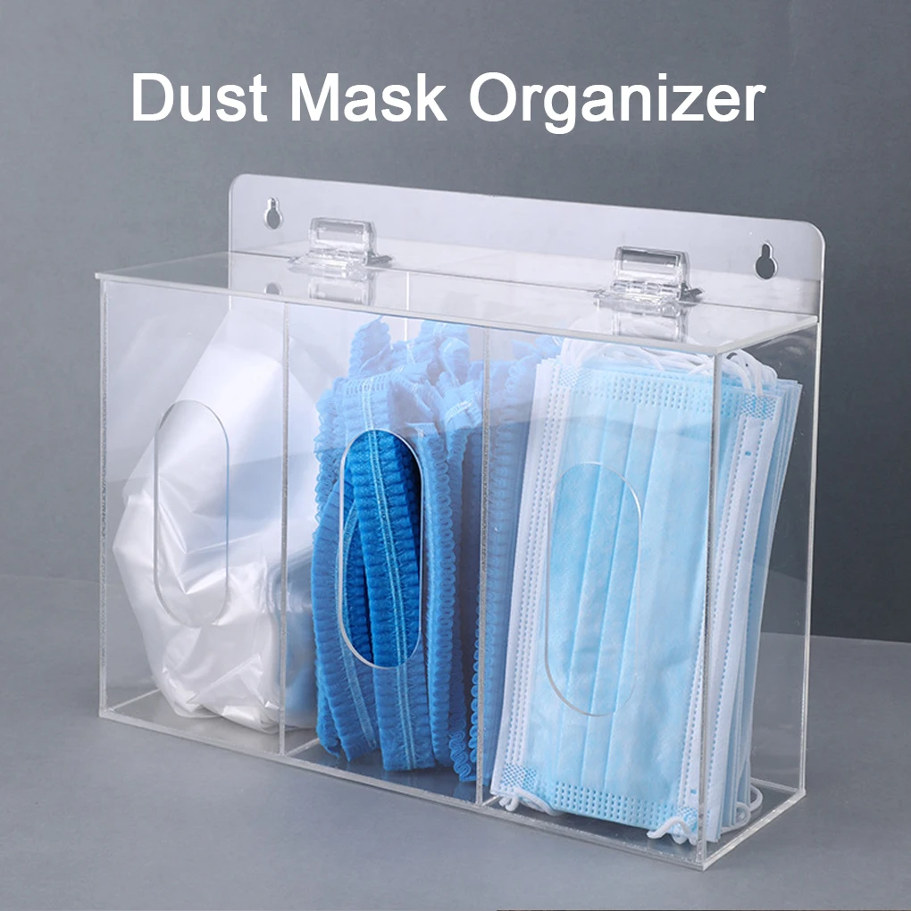 

Acrylic Storage Box Holder For Disposable Gloves And Face Masks In Laboratory Mask Dispenser Box C