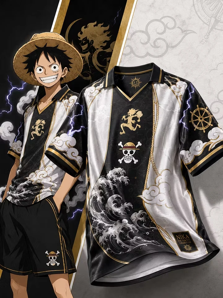 2027 New Arrivals Anime Breathable Ball Suit Skeleton Pirate Logo Personalized Luffy Straw Hat Team Casual Sports 3D Printed Top