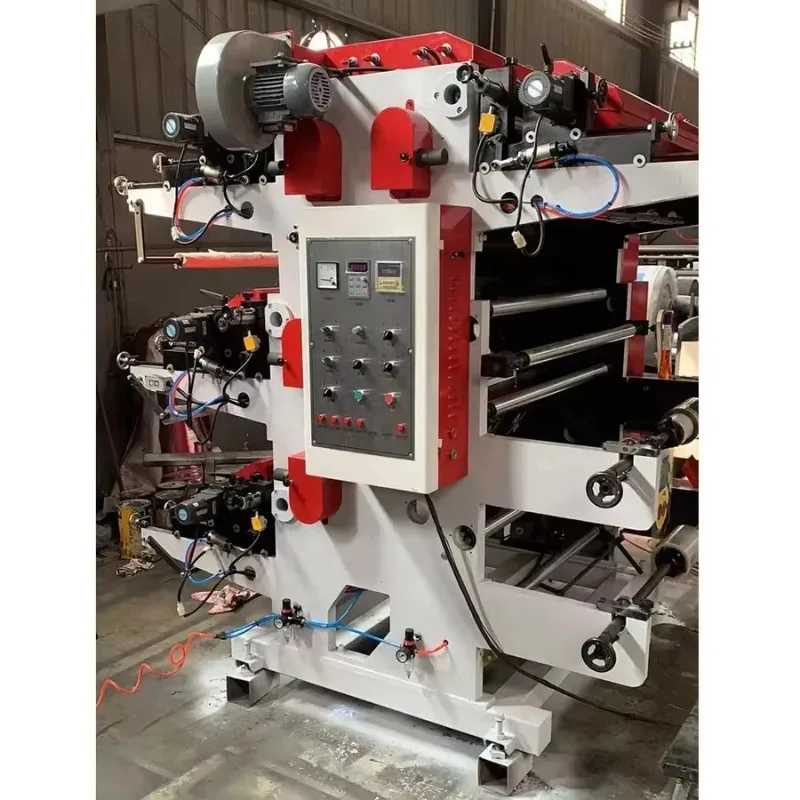 YG Customized Small 4 Colour Flexographic Printers Flexo Printing Machine , YT-4800 PE BOPP Plastic Film Roll Flexo Printing Mac