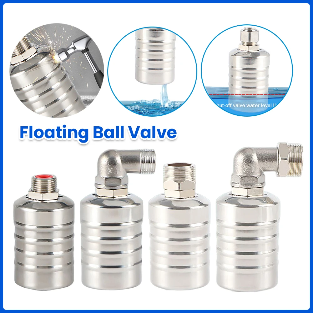 Floating Ball Valve Stainless Steel Automatic Water Level Control Valve Waterproof Corrosion Resistant for Home Restaurant