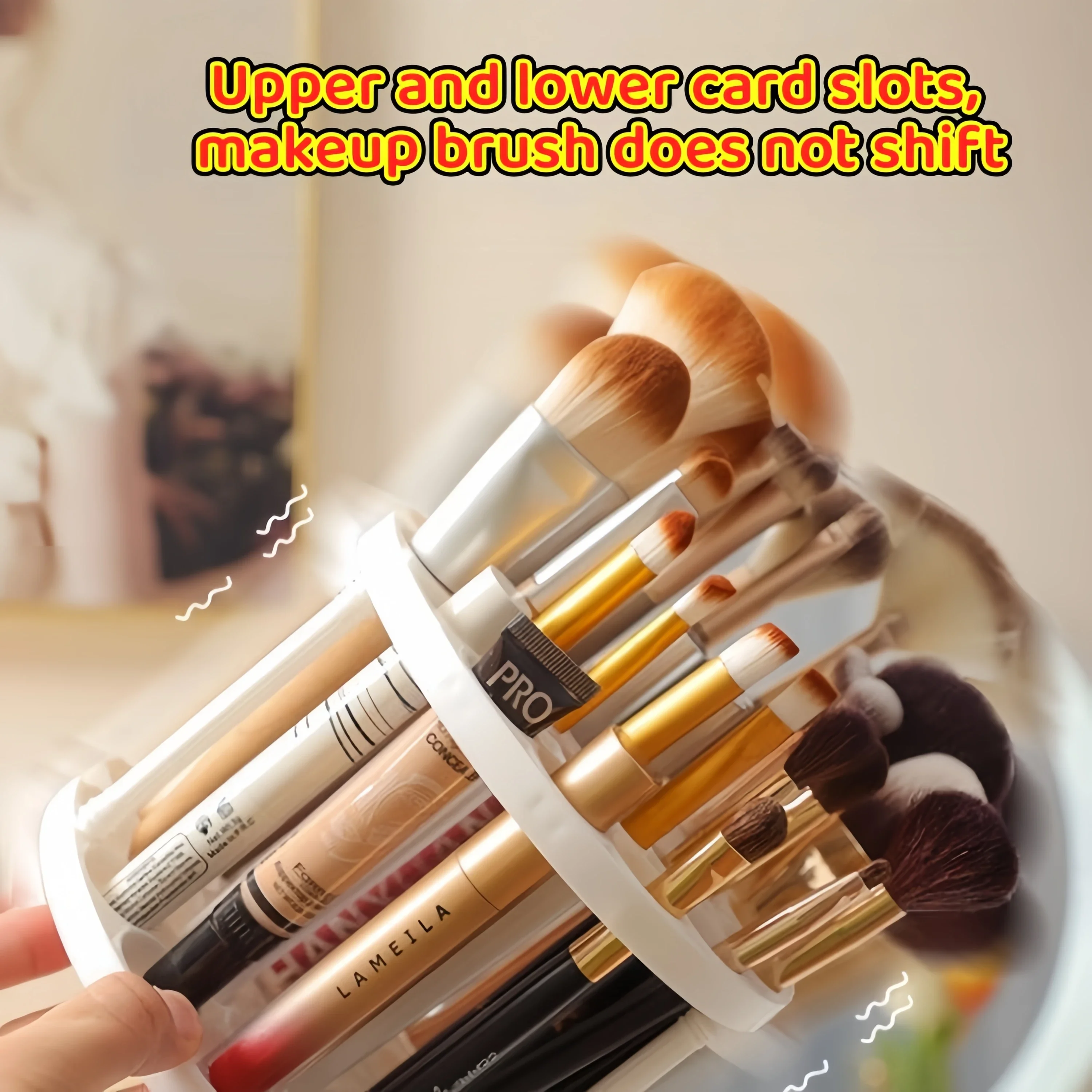 فرشاة للمكياج تخزين الرف سطح المكتب مستحضرات التجميل تخزين حامل أحمر الشفاه فرشاة للمكياج تخزين منضدة الزينة فرز صندوق تخزين