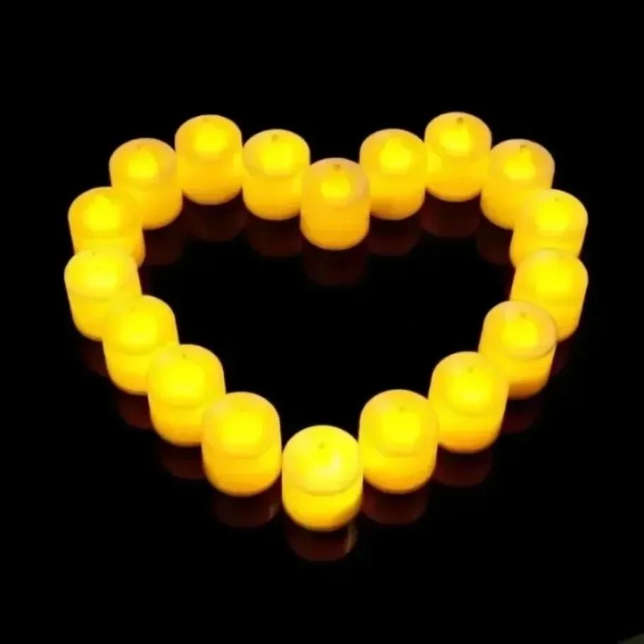 1-50Pcs Colorful Flickering Flame LED Candles Light Battery Powered Flameless Simulation Light For Wedding Christmas Home Decor image 5
