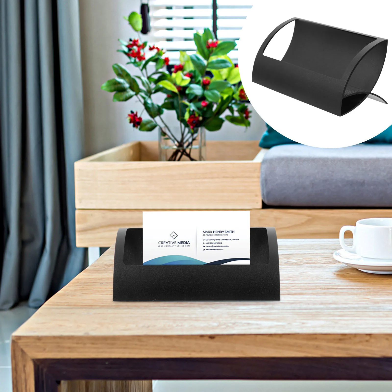 Suporte de cartões de visita moderno acabamento de metal suporte de cartão para organização de mesa cartões rack de exibição titular do cartão de mesa